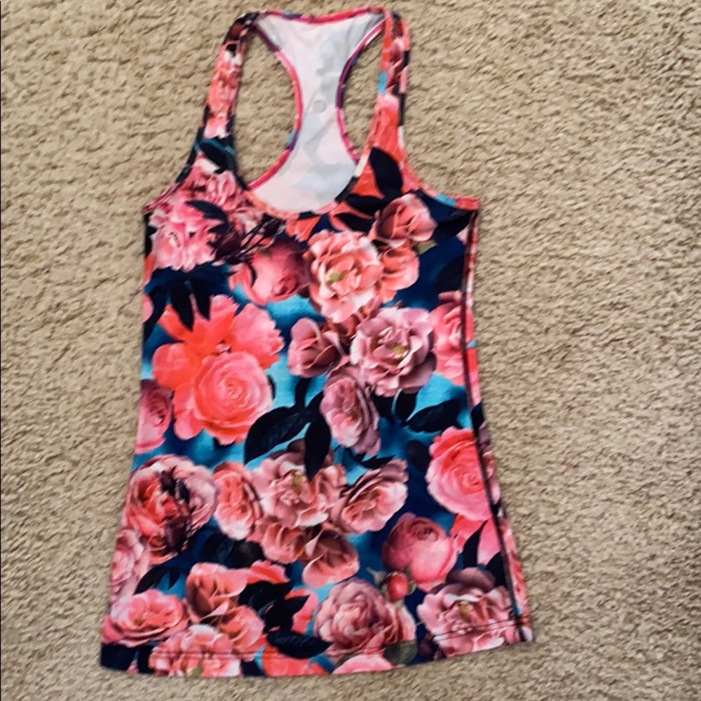 Lululemon floral workout tank!
